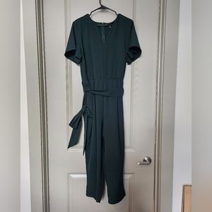 Lane Bryant Lena Cropped Romper in Green